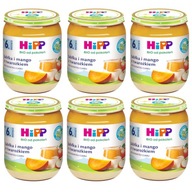 HiPP BIO Jablká a mango s tvarohom po 6m. 6 x 160 g