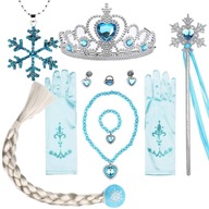 ELSA ANNA JEWELRY SET KRUNOVÝ NÁHRDELNÍK Scepter Braid 8 kusov