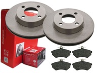 BREMBO PREDNÉ DISKY, DESTIČKY, AUDI 80 B4, 256MM