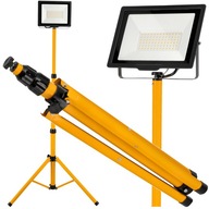 Halogénový LED reflektor 100W + Stabilný stavebný stojan pre stavebné rekonštrukcie