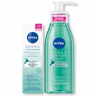 NIVEA DERMA SKIN CLEAR čistiaci gél na tvár 150 ml + peeling bez zmývania