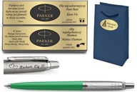 PARKER BALLPOINT JOTTER ZELENÁ GRAVÍRA PLATŇA