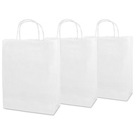 Papierová taška Tašky WHITE Eco 24x11x32cm 20 ks.