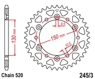 Zadné ozubené koleso / veľké zadné ozubené koleso Honda NX 650 Dominator Yamaha YZF 600 R - 47 zubov