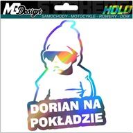 Nálepka na okno DORIAN ON BOARD HOLOGRAM