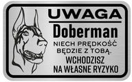 Pozor Doberman Informačné znamenie