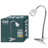 Stolná LED lampa, spona na školskú lavicu, BIELA