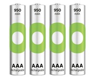 4x GP ReCyko Batéria 950mAh 1,2V AAA NiMH LUZ