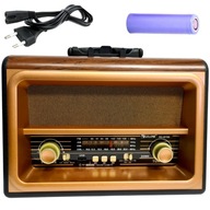 Vintage FM nabíjateľné rádio s Bluetooth USB