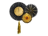 Ozdobné rozety Party Deco Clock 26-43 cm 3 ks 059