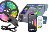 Svietiaci RGB LED pás 5m, ovládaný diaľkovým ovládačom/telefónom