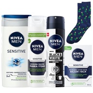 NIVEA MEN Sprchový gél + Pena na holenie + Balzam + Antiperspirant