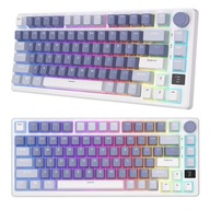 ROYAL KLUDGE RKM75 RGB bezdrôtová mechanická klávesnica SILVER prepínač