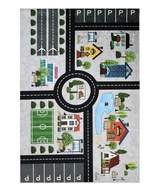 Protišmykový detský koberec cesta mesto ulice ulice 160x230 farebný