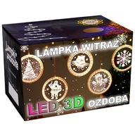 Vitrážová LED LAMPA 3D USB DEKORAČNÁ LAMPA zvonček