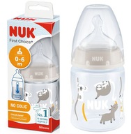 NUK fľaša 150ml silikónový 0-6 indikátor teploty