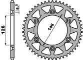 PBR ZADNÉ OZUBENÉ KOLO 808 50 C45 SUZUKI RM/RMZ (78-17) (JTR808.50) (REŤAZ 520)