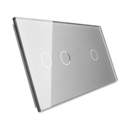 Dvojitý sklenený panel vo farbe Silver (7012-64) LIVOLO