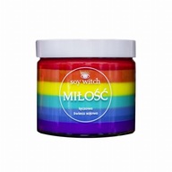 Sójová sviečka v skle LGBT Vegan Rainbow