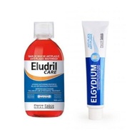 ELGYDIUM ANTI PLAQUE CESTOVINOVÁ SADA 75ml + ELUDRIL CARE LIQUID 500ml