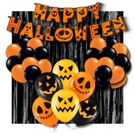 Halloween Set tekvica Balóny Banner Curtain