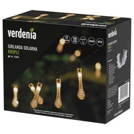 Solárna girlanda Verdenia drops 100 led 12m IP44 3000K záhradné osvetlenie