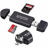 Čítačka SD kariet 5v1 MicroSD USB-C MICRO USB 1