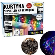 Viacfarebný cencúľ svetelný záves - 4,8 m - 100LED