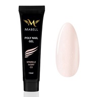 Mabell Poly Nail Gel Akrylový akrylový gél 15g Ivory