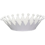 Kvetináč vyrobený z kovu Crown White široký