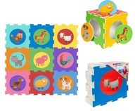 SMILY FOAM MAT PUZZLE 9 EL ANIMALS SP84501