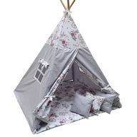 Teepee stan pre deti 3 vankúše Wigwam mat