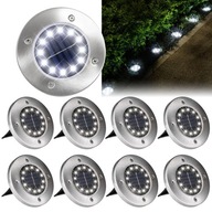 8x SLNEČNÁ ZÁHRADNÁ LAMPA 12 LED LAMP