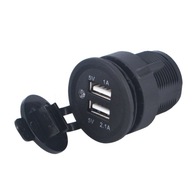 OKRUHÁ NABÍJACIA ZÁSUVKA S 2 USB PORTMI PRE LOĎ