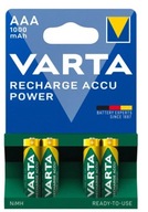 4 batérie Varta AAA 1000 mAh pripravené na použitie + krabica!