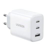 Ugreen rýchla nástenná nabíjačka 65W 2xUSB-C biela