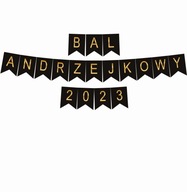 GIRLAND BANNER INSTRATION STANDARD'S BALL 2023 BLACK GOLDEN ANDREW'S BALL