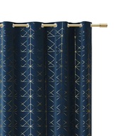 Glammy Ready Curtain 140X280 Grommets Blue