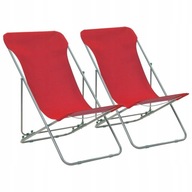 vidaXL skladacie plážové stoličky 2 ks oceľová tkanina