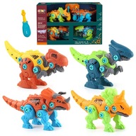 DINOSAUR SET PRE SKÚTACÍ VRTÁK 4 ks WOOPIE