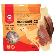 Pochúťka pre psa MACED Králičie ucho s KAČIČKOU 500g