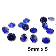 Bižutéria zirkónia Blue Sapphire 5mm x 5 kusov