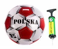 FUTBAL PRE NOHY POĽSKO ČERVENÁ A BIELA ​​NÁRODNÁ SET + PUMPA