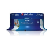 VERBATIM BD-R BLU-RAY 25 GB 6x na tlač 25 ks