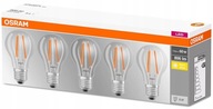 SET 5x LED FILAMENT E27 žiarovka 7W 2700K OSRAM