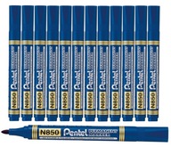 Pentel permanentný popisovač N850 modrý 12 kusov