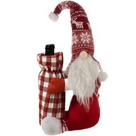 Vianočná taška s trpaslíkom, fľaša, oblečenie, obal, puzdro na vianočné víno