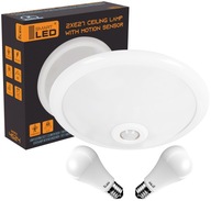 Plafond stropné svietidlo LED pohybový senzor + 2xE27 12W