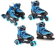 NILS EXTREME NASTAVITEĽNÉ KORČULE 4v1 ABEC7 BLACK-BLUE R.L (39-43)