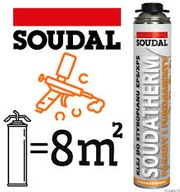 Lepidlo na EPS a XPS polystyrén Soudal SOUDATHERM 750ml.